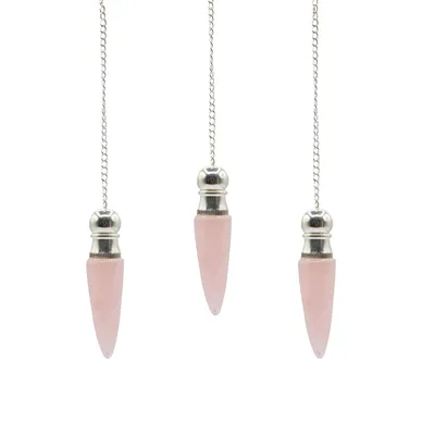 Secret Cavity Discovery of Truth Pendulum Rosa Quartz Argento Plated