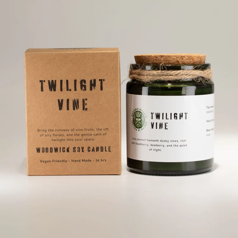 Greenman Woodwick Soy Candela Twilight Vine