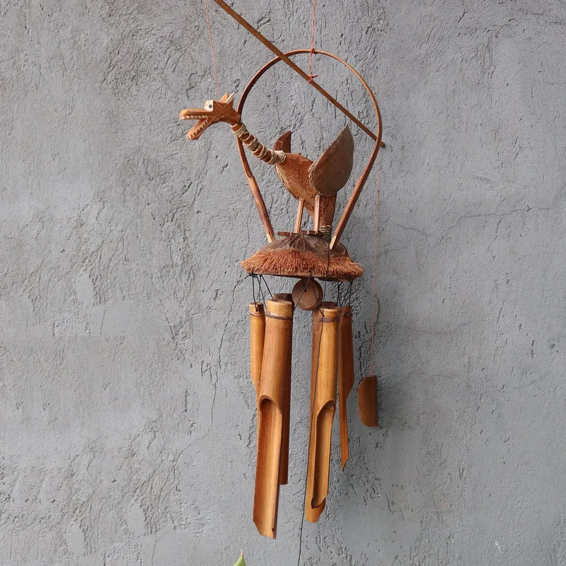 Bamboo Windchime Naturale finish Coconut Dragon — foto 1