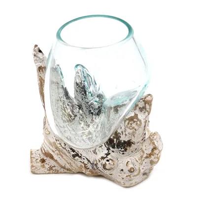 Molten Glass on Whitewash Legno Medium Bowl