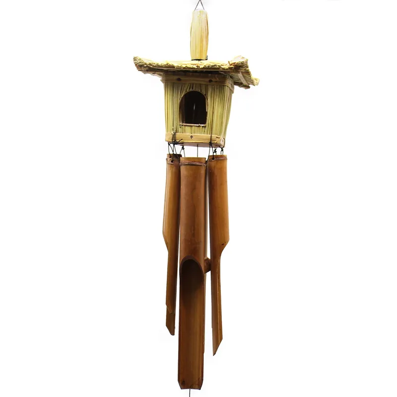 Square Seagrass Bird Scatola with Chimes 49x15cm — foto 2