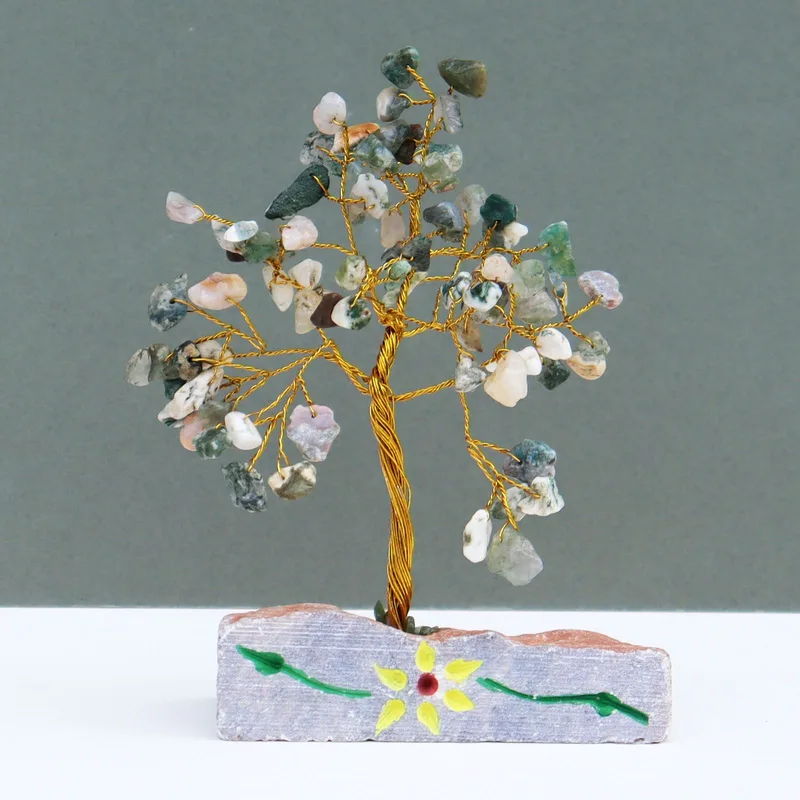 Albero Agate Gemstone Tree- 80 Stones