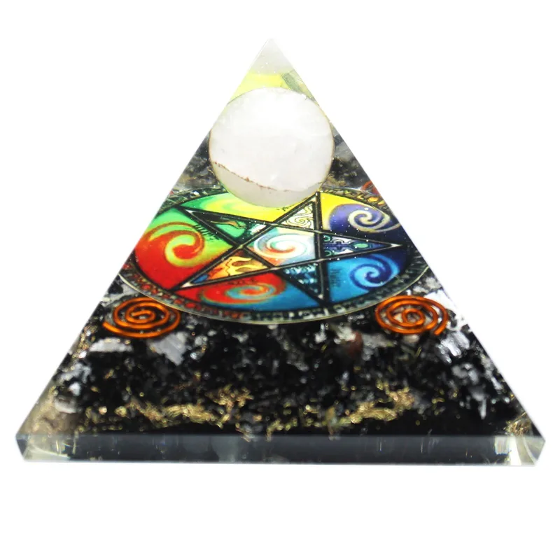 Orgonite Pyramid Midnight Pentagon 70mm — foto 2