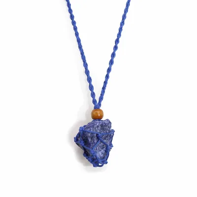 Crystal Gemstone Necklace Cord 45cm/18inch - Navy — foto 5