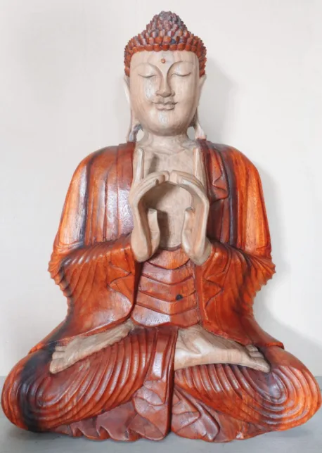 Hand Carved Buddha Statue 60cm Two Hands — foto 2