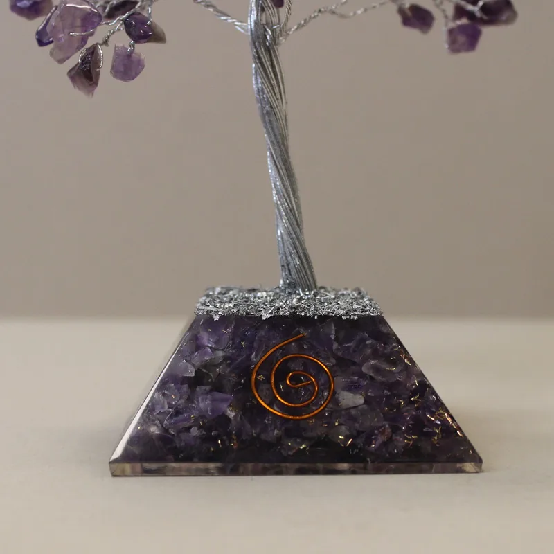 Gemstone Albero with Organite Base 160 Stone Amethyst — foto 1