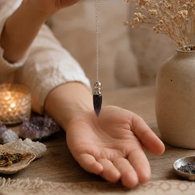 Secret Cavity Discovery of Truth Pendulum Amethyst Argento Plated — foto 2