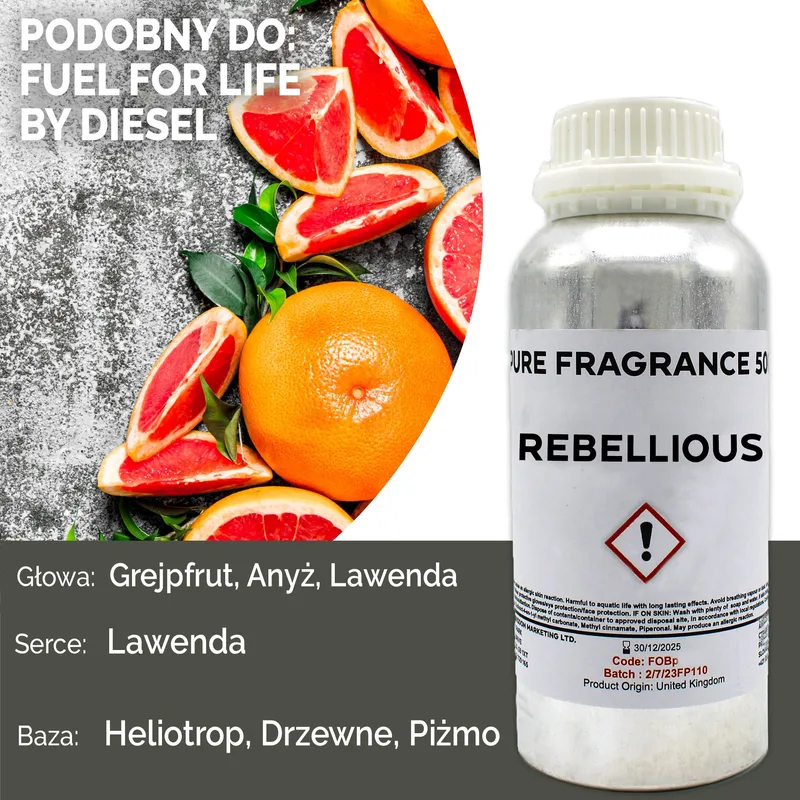 Olio di puro profumo unisex 500 ml — Profumo ribelle per uomo e donna — foto 1