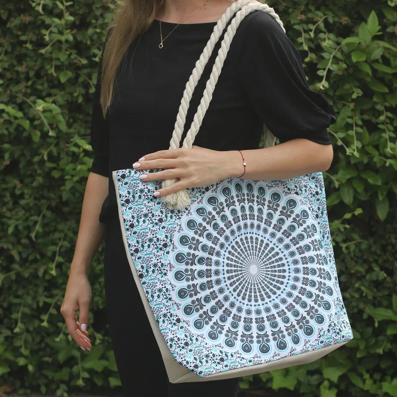 Rope Handle Mandela Bag Purple Blu — foto 1