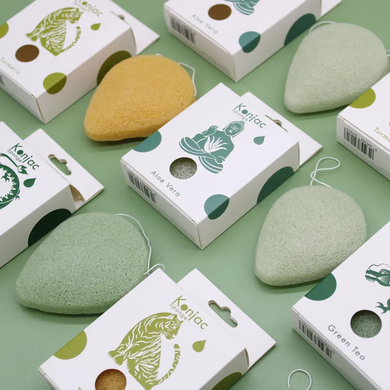 Teardrop Konjac Sponge - Verde Tè - Protective