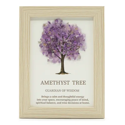 Gemstone Picture - Albero of Life - Amethyst (20x14.7x1cm) — foto 2