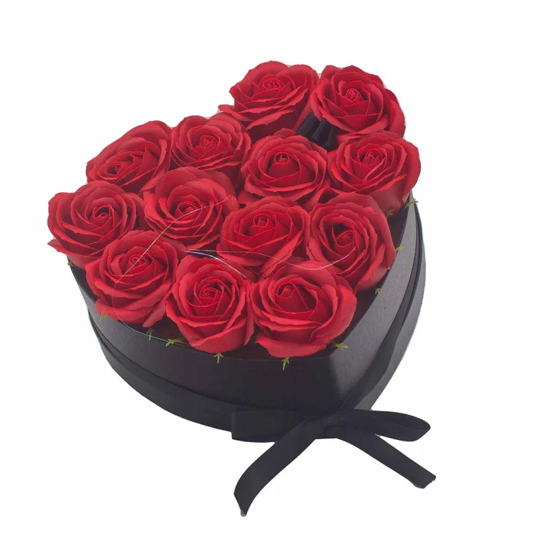 Sapone Fiore Gift Bouquet 13 Red Roses Heart — foto 2