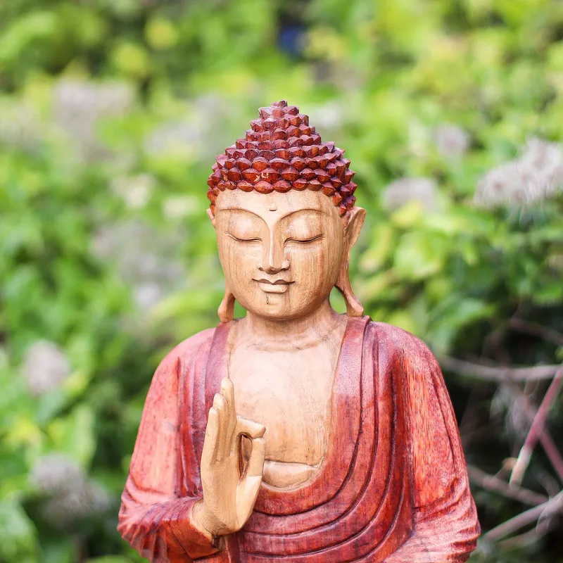 Hand Carved Buddha Statue 30cm Teaching Transmission — foto 3