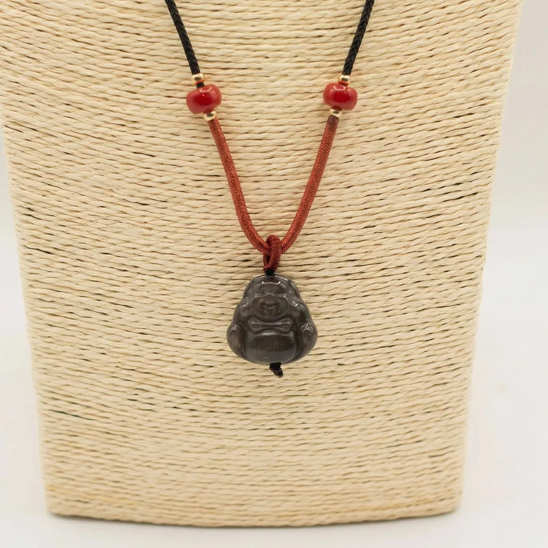 Cool Gemstone Pendants - Sliver Obsidian Buddha — foto 3