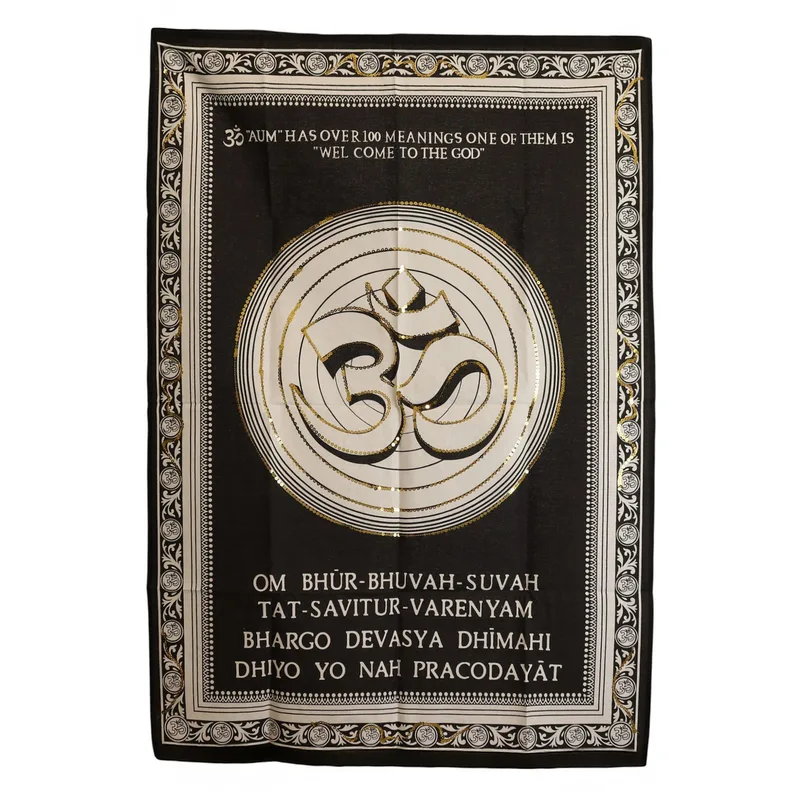 Arte a Muro in Cotone (70x110cm) – Om – Benvenuti nel Paradiso
