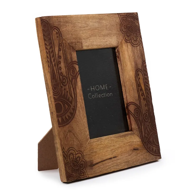 Med Mango Legno Picture Framel 26x20x2cm Hamsa Nero