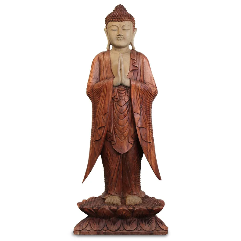 Hand Carved Buddha Statue 100 cm Welcome