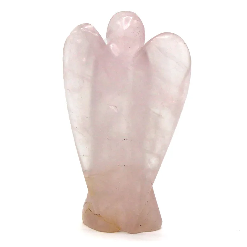 Hand Carved Gemstone Angel - Rosa Quartz — foto 3
