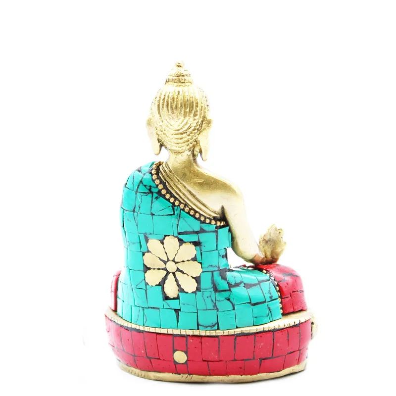 Brass Buddha Figure Hands Down 11.5 cm — foto 3