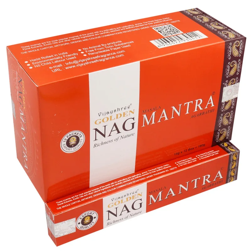 15g Golden Nag - Mantra Incenso — foto 1