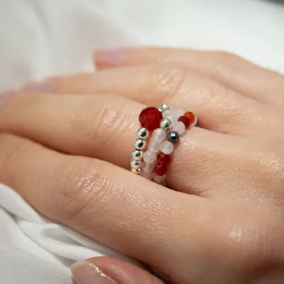 Nymph Spirit Gemstone Ring Set - Love & Flame — foto 3