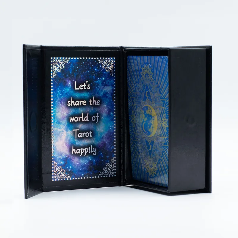 Blu Foil Tarot Card Set Moon Face with booklet — foto 1
