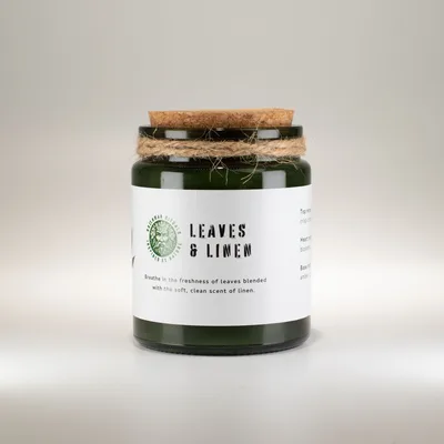 Greenman Woodwick Soy Candela Leaves and Linen — foto 2