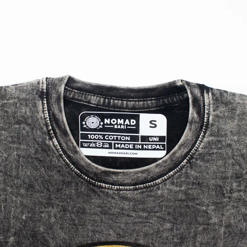 Nomad Sari Stonewashed Cotton T-Shirt Rebel Charcoal Small — foto 3