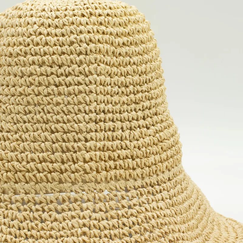 Floppy Straw Sun Hat Naturale Biege — foto 3