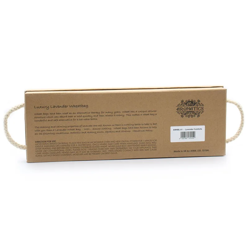 Luxury Lavanda Wheat Bag in Gift Scatola Lavanda Comforts