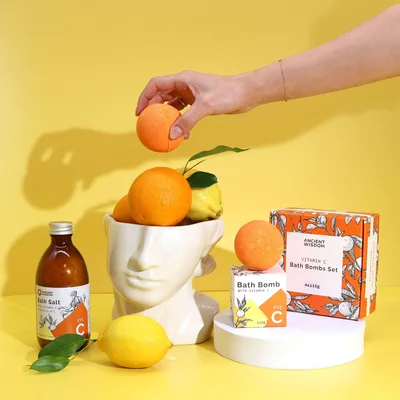 Zesty Vitamin C Bagno Bombe Set – Aromatherapy Quartet — foto 1