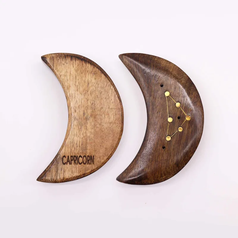 Engraved and Brass Zodiac Sign Incenso Burners Moon — foto 5