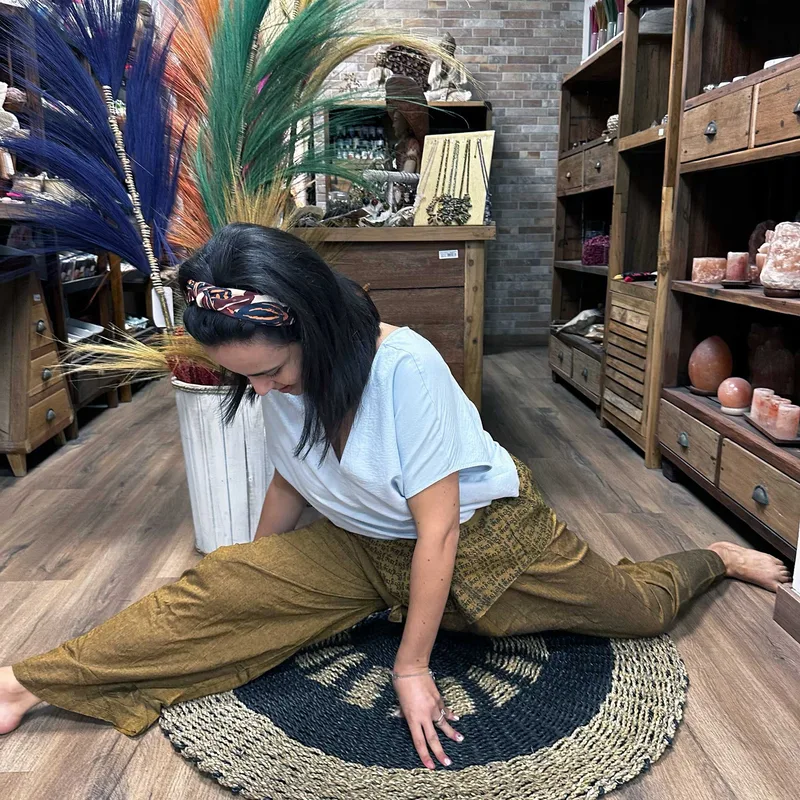 Yoga and Festival Pants Thai Fisherman Mandala Mantra on Arancia — foto 3