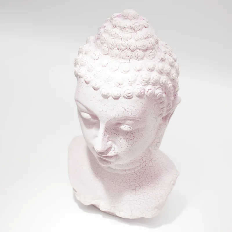 Buddha Bust Lamp Cherry Crackle Oval stand — foto 3