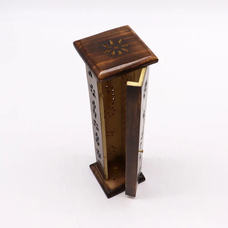 Square Incenso Tower - Brass inlay - Mango Legno — foto 1