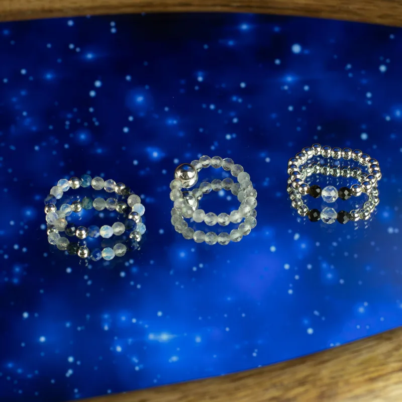 Nymph Spirit Gemstone Ring Set - Northern Lights — foto 5