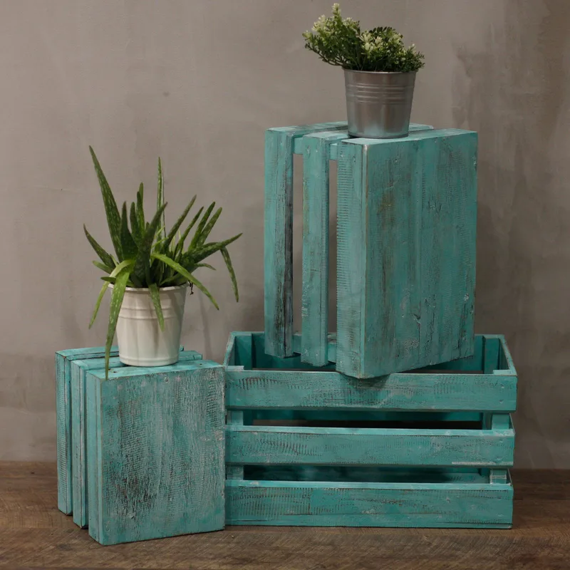 Set of 3 Storage/Display Boxes Greenwash — foto 1
