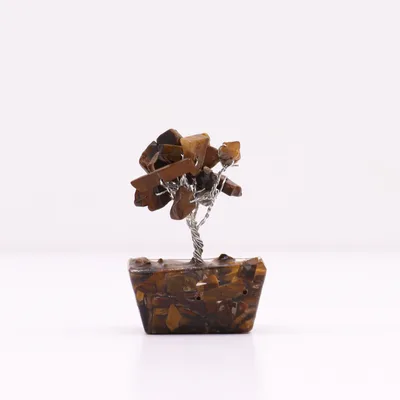 Mini Gemstone Trees On Orgonite Base - Tigereye (15 stones) — foto 2