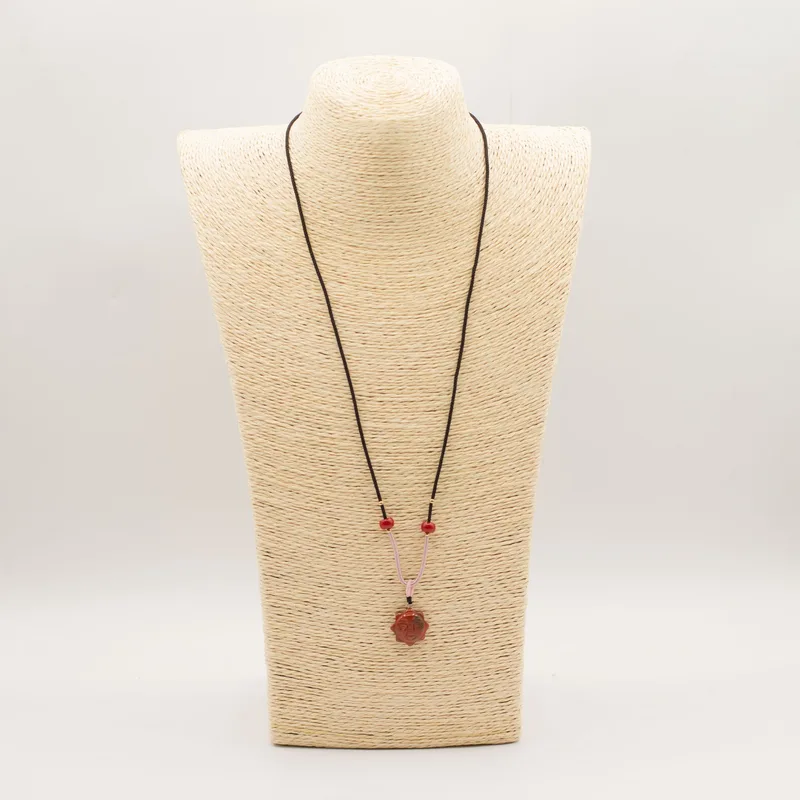 Collana con ciondolo pietra preziosa - Pendente a forma di sole con carneliana — foto 1
