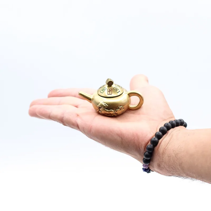 Feng Shui Fortune Lucky Teapot with Dice Spin — foto 2