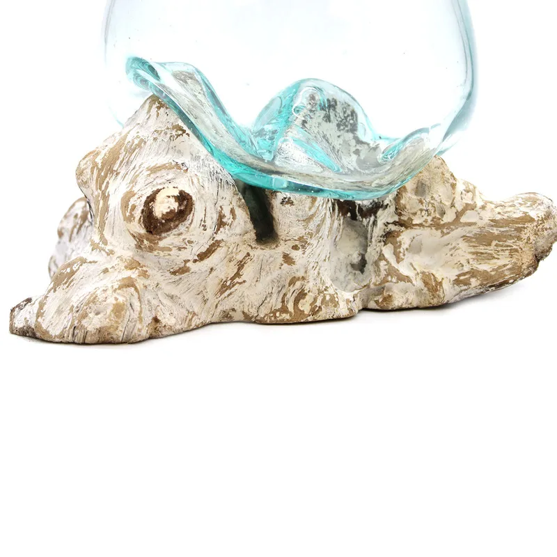 Molten Glass on Whitewash Legno Large Bowl — foto 1