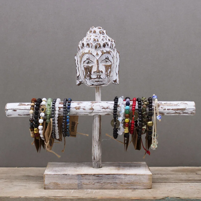 Single Branch & Buddha Stand - Whitewash — foto 1