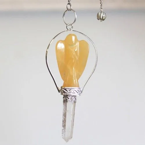 Angel Pendulum with Ring- Yellow Quartz — foto 1
