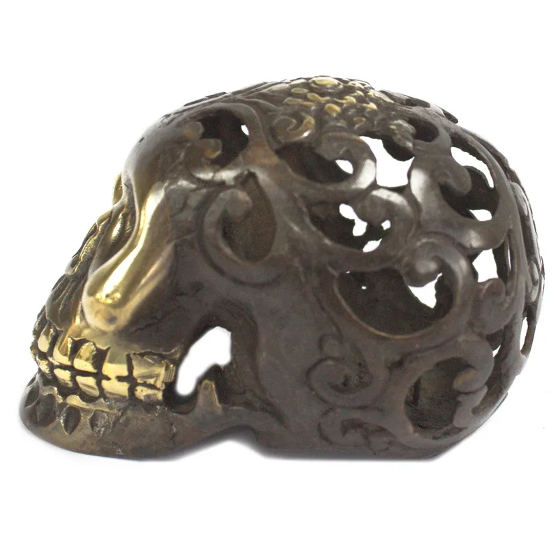 Vintage Brass Skull Lrg — foto 4
