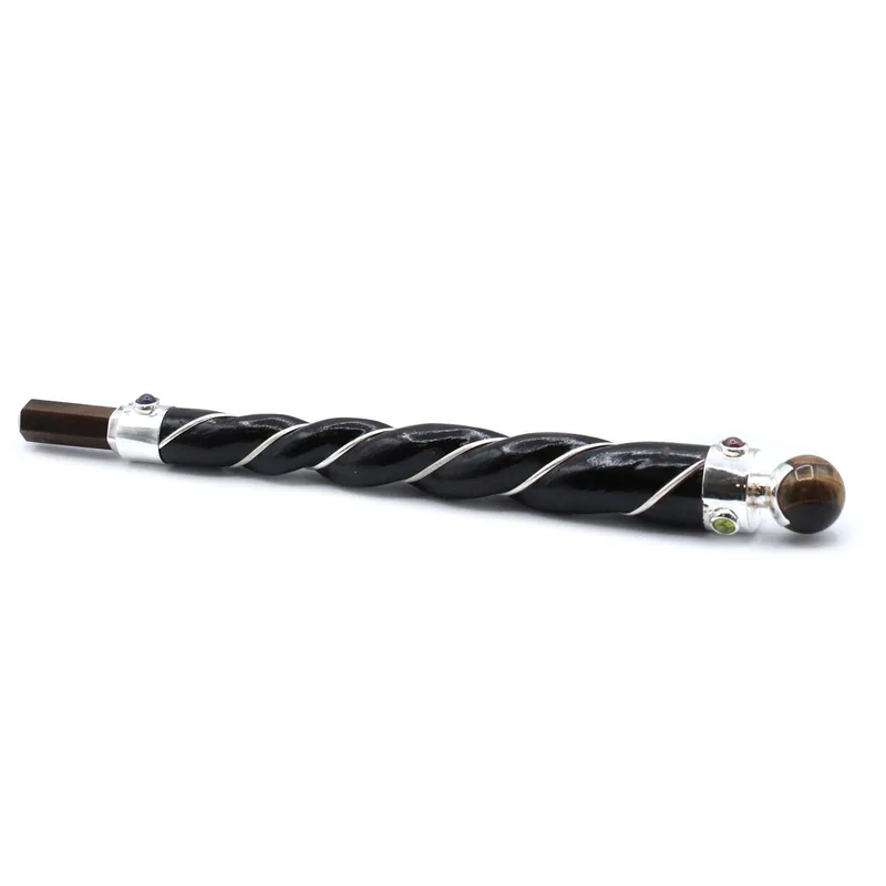 Twisted Healing Wand Copper Tiger Eye Star