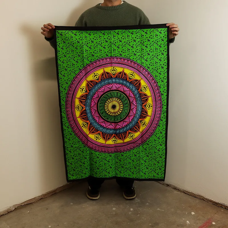 Arte Murale in Cotone (70x110cm) – Mandala Vívido — foto 1