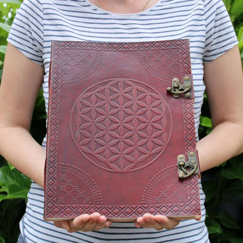 Huge Fiore of Life Leather Book 10x13 — foto 1