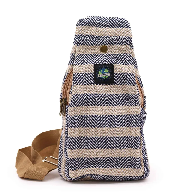 Corpo Cross Bag Naturale Cotton Tan & Navy