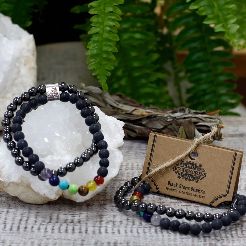 Bracciale Gemma Magnetica - Pietra Nera Chakra — foto 1