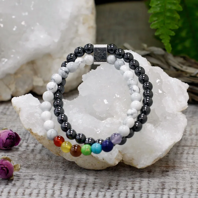 Bracciale Gemma Magnetica - Howlite Bianco Chakradai — foto 2